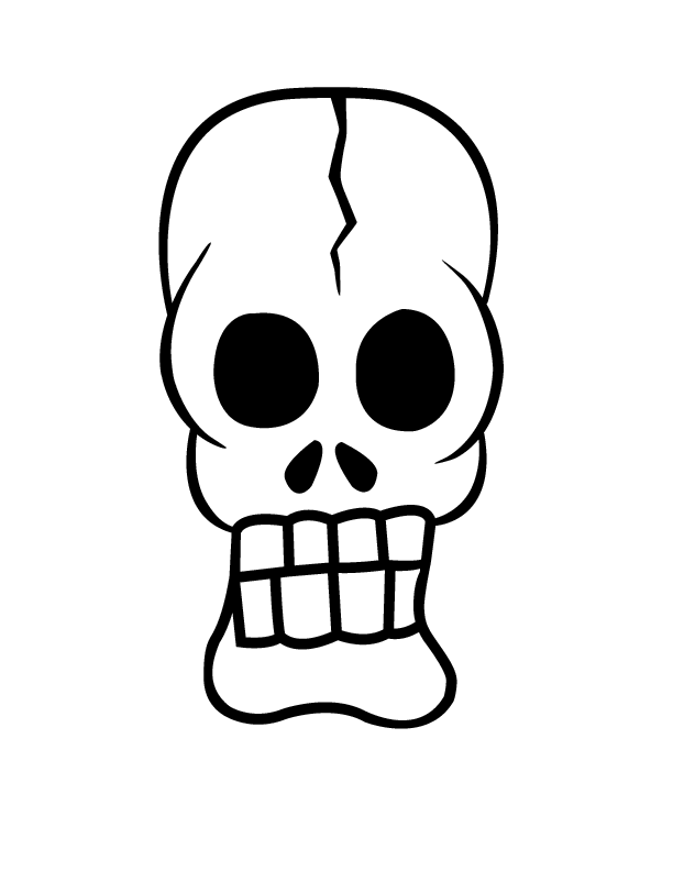 Free printable skull coloring pages for kids