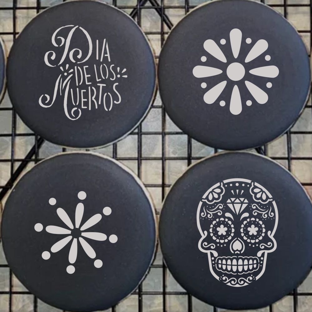 Sugar skull stencil for cookies â confection couture stencils