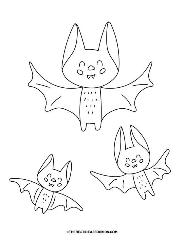 Bat coloring pages free printables