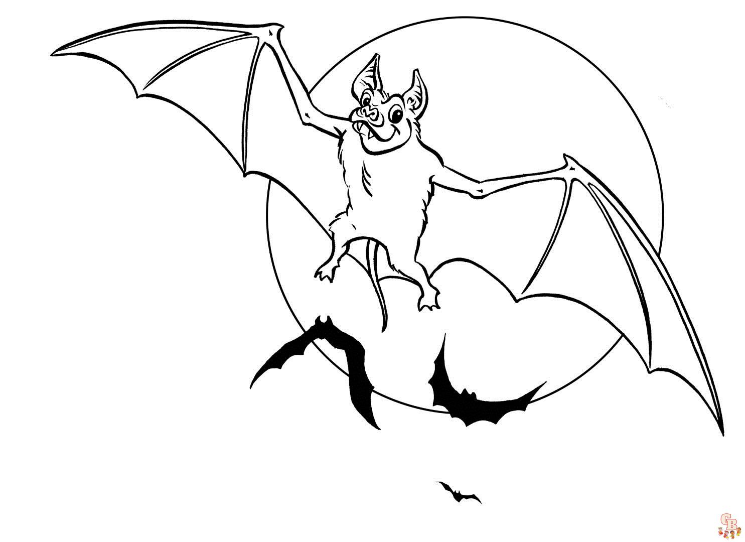 Fun and free bat coloring pages for kids