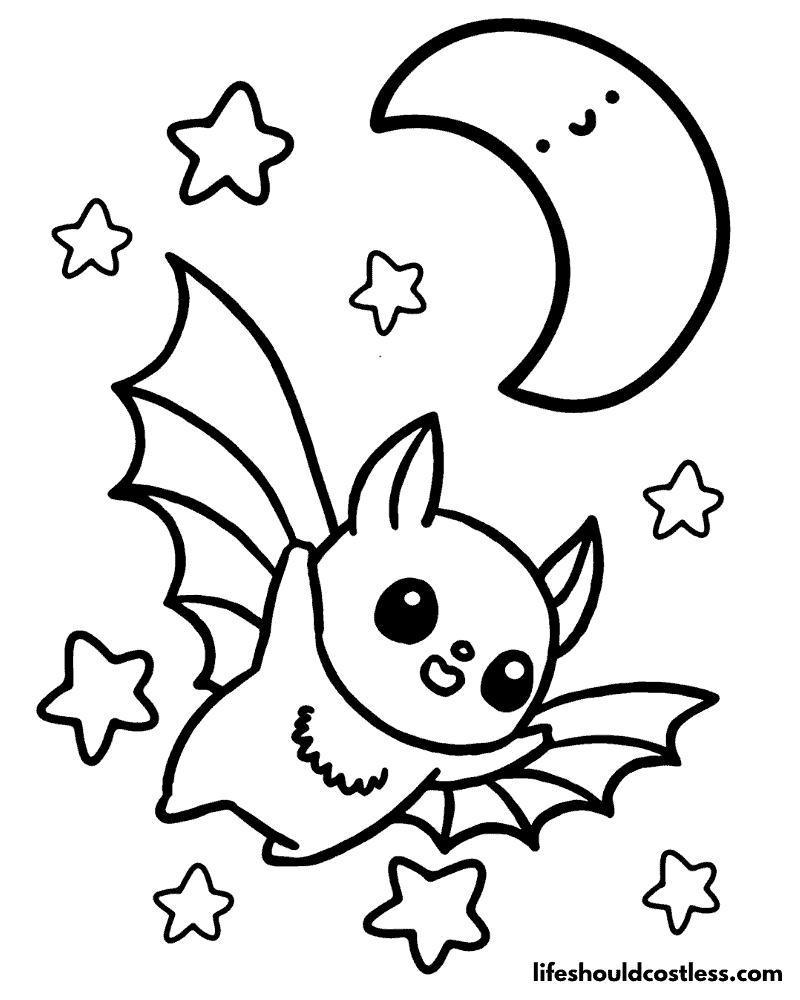 Bat coloring pages free printable pdf templates