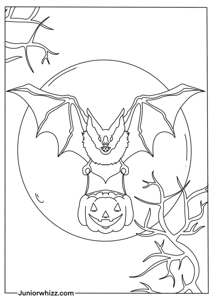 Bat coloring pages with book printable pdfs