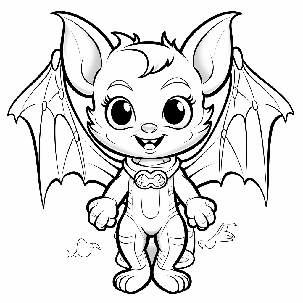 Bat wings coloring page