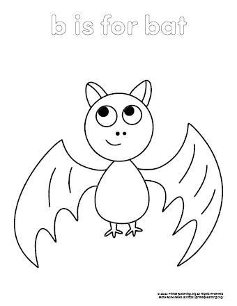 Bat coloring page