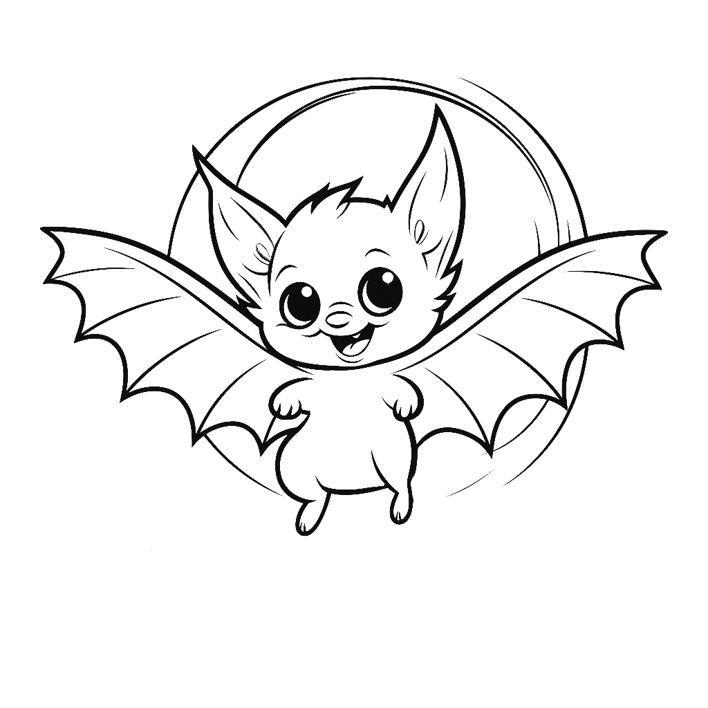 Bat halloween theme coloring page by coloringcorner on