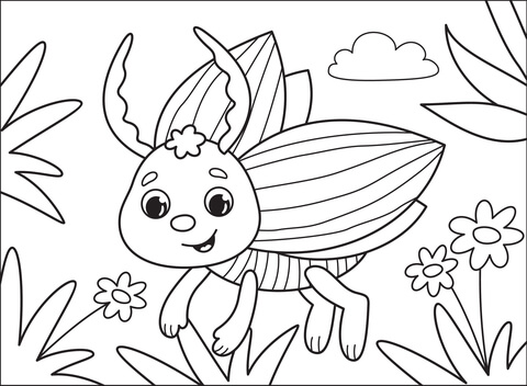 Bug coloring page free printable coloring pages