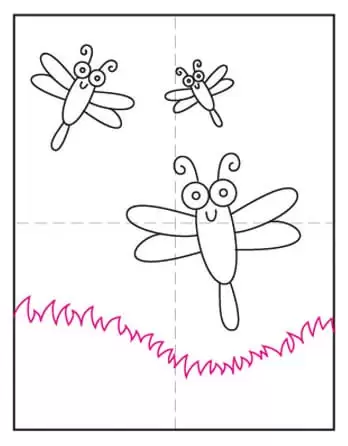 Easy how to draw cartoon bugs tutorial and coloring page