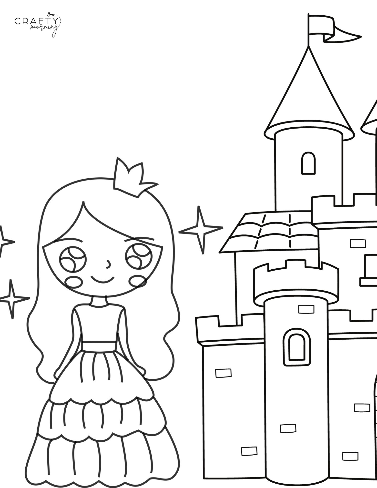 Princess drawing step by step tutorial