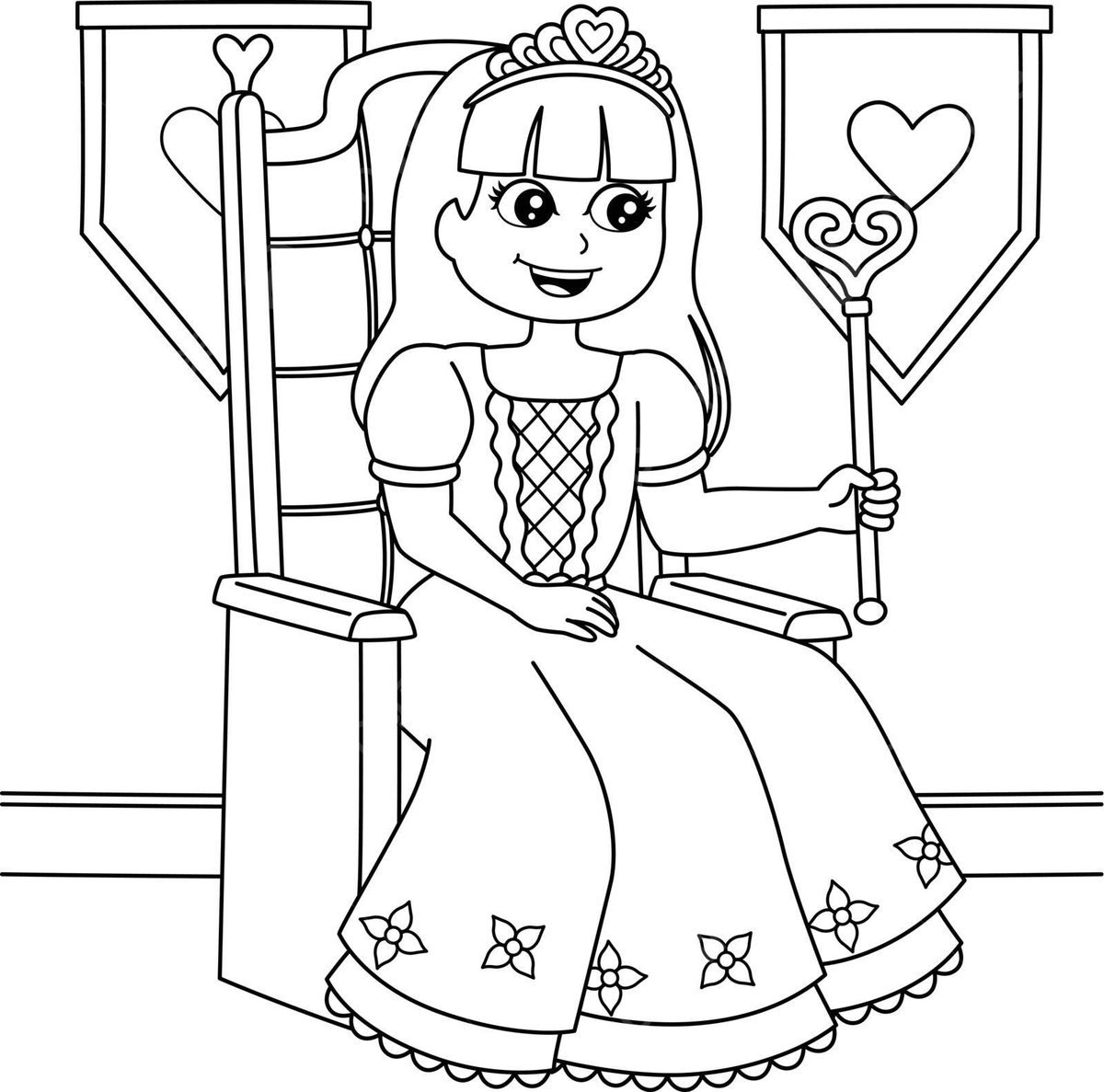 Crown princess coloring page for kids princess colouring page royal vector crown drawing ring drawing kid drawing png and vector with transparent background for free download