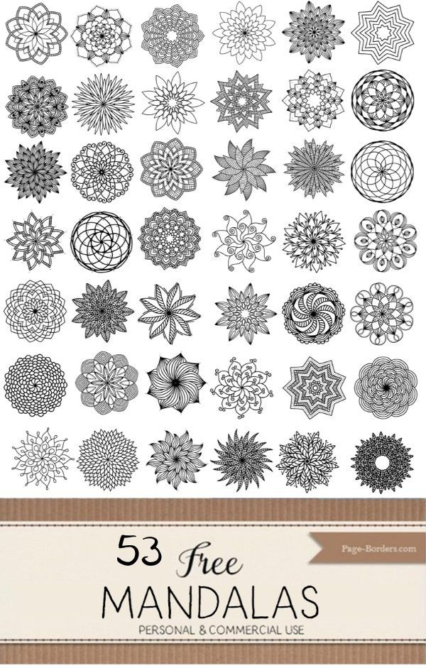 Free printable mandalas download in any color designs free stencils printables mandala printable free mandala design pattern