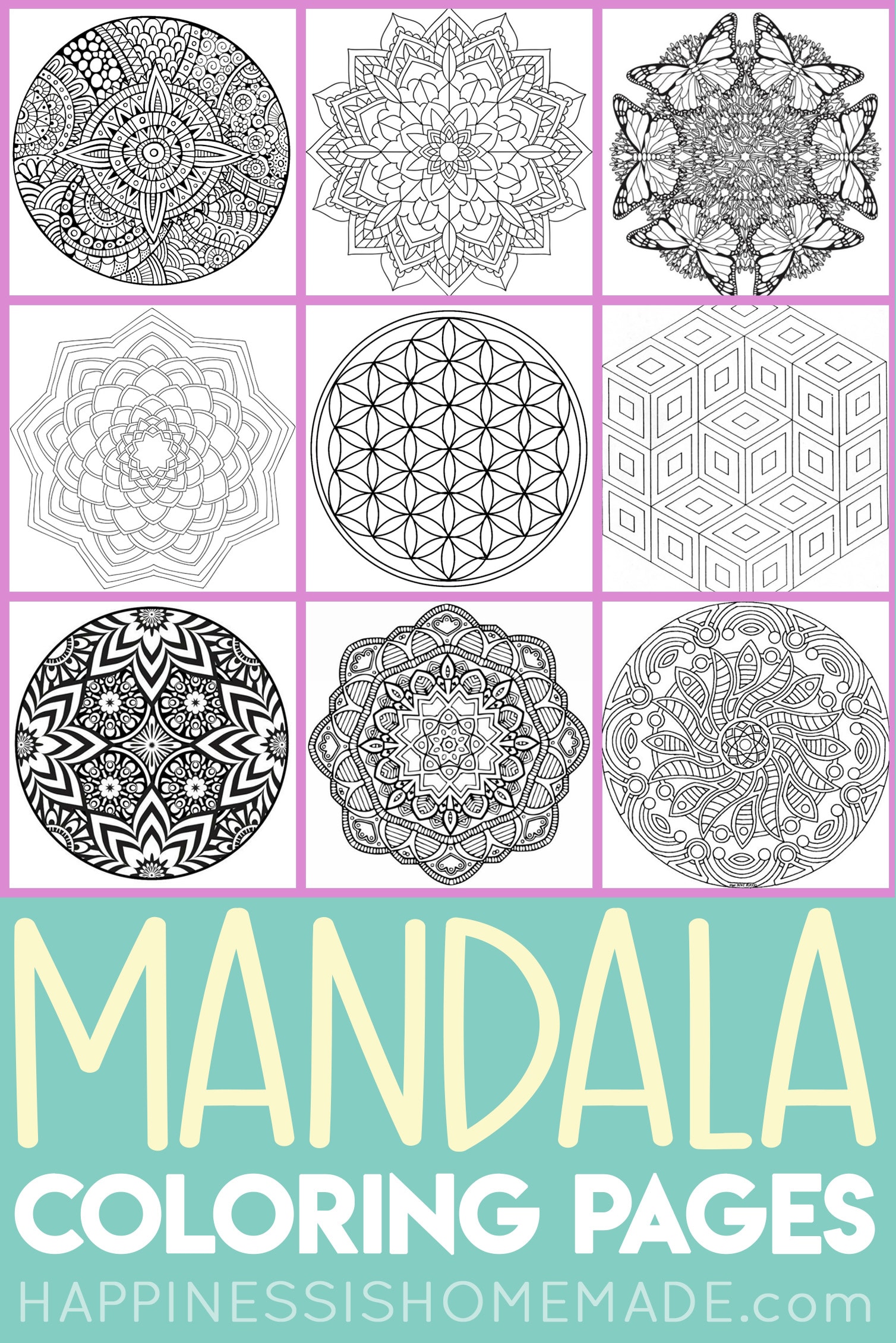 Mandala coloring pages for adults kids