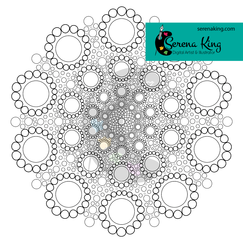 Circle mandala coloring page â serena king