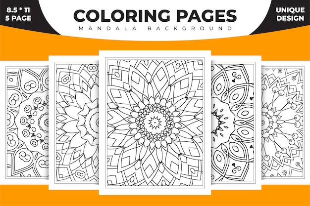 Premium vector mandala kdp coloring page design flower line art illustration mandala kdp coloring pages simple coloring page mandala background mandala pattern vector black and white coloring book pattern