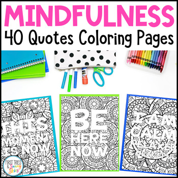 Mindfulness coloring pages for kids teens