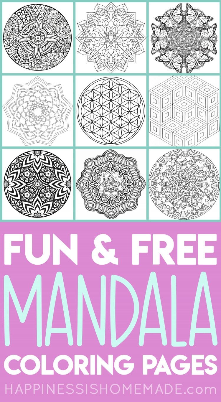 Mandala coloring pages for adults kids