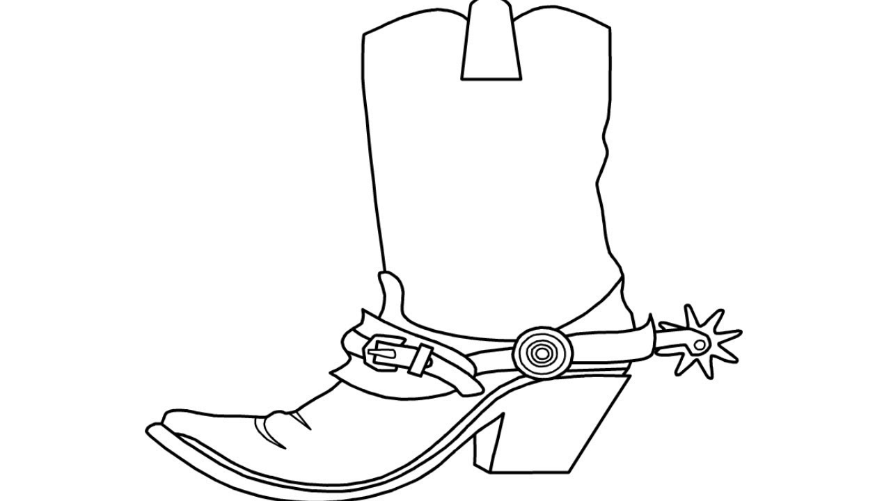 How to draw cowboy boots easily step by step