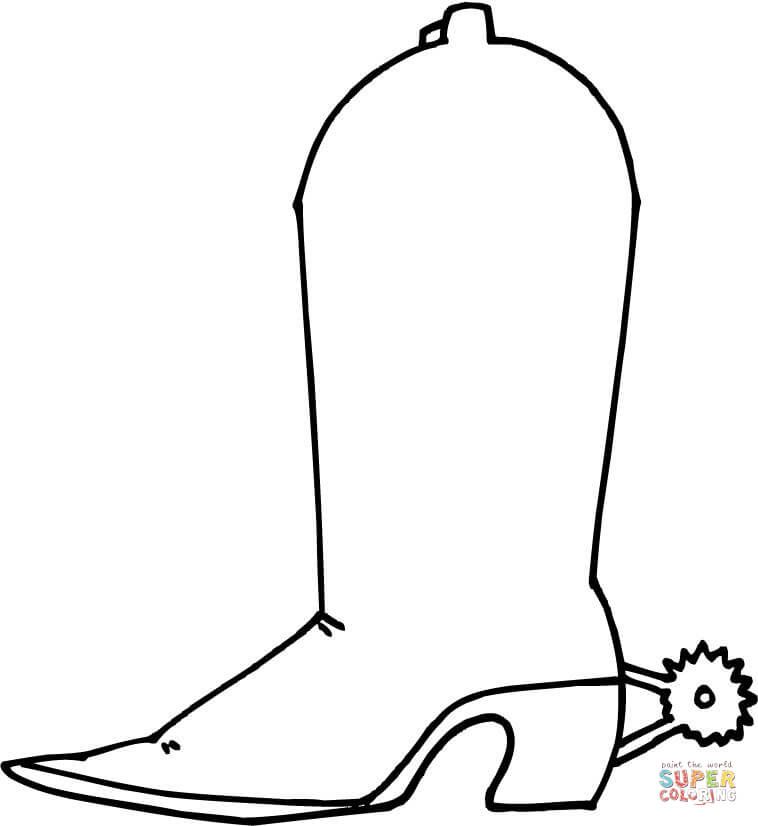 Cowboy boot with spur coloring page free printable coloring pages coloring pages horse crafts kids bear coloring pages