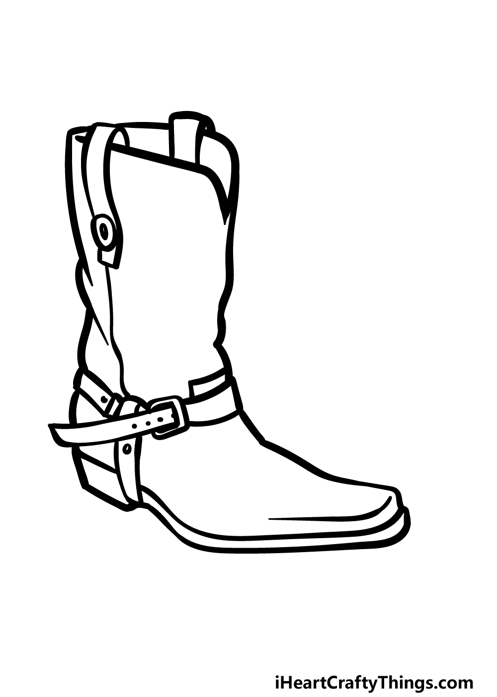 Cowboy boots drawing