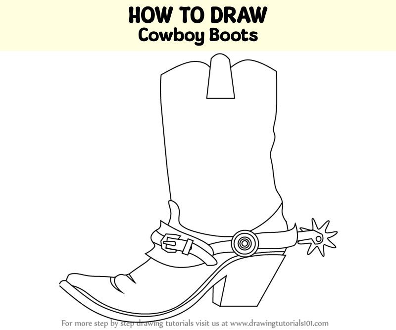 How to draw cowboy boots cowboys step by step