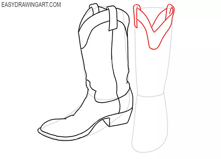 How to draw cowboy boots