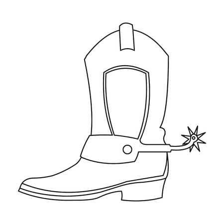 Cowboy boot coloring page cliparts stock vector and royalty free cowboy boot coloring page illustrations