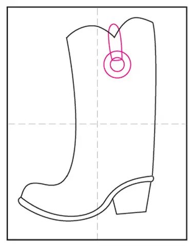 Easy how to draw cowboy boots tutorial and cowboy boot coloring page