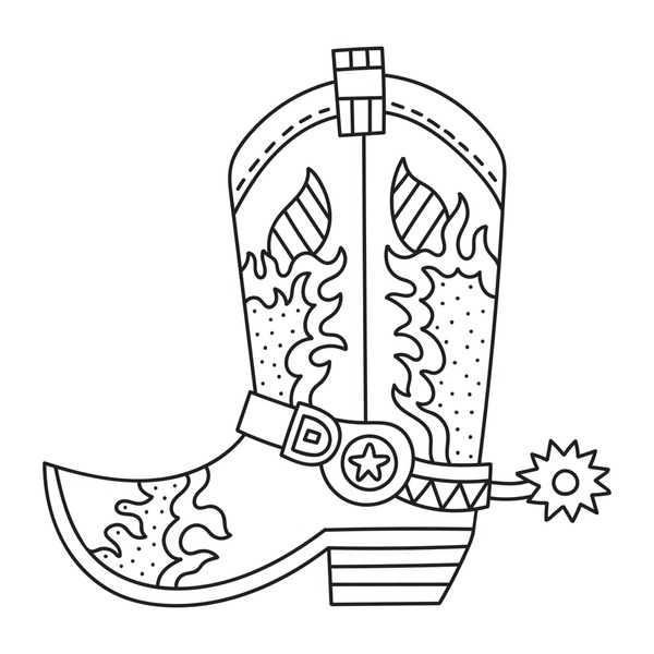 Hundred cowboy coloring page royalty