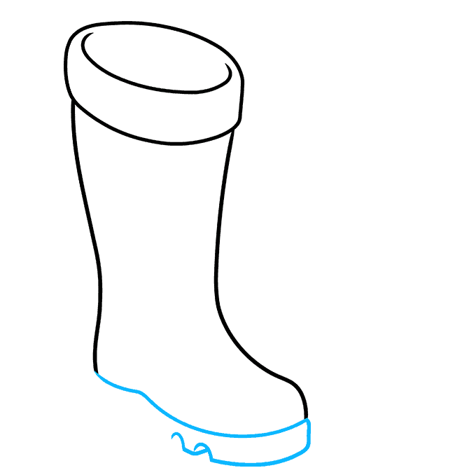 How to draw rubber boots