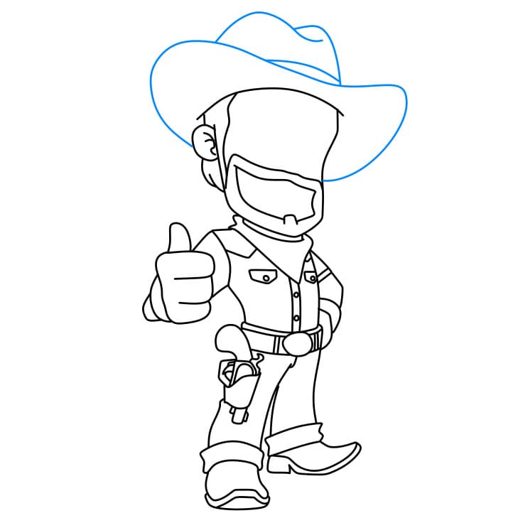 Cowboy drawing tutorial