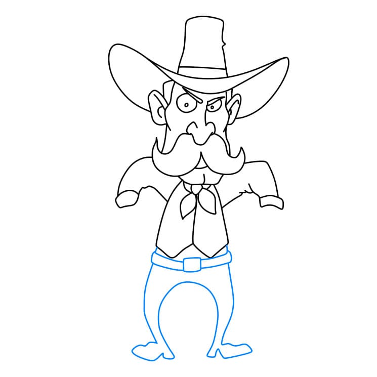 Cowboy drawing tutorial