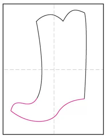 Easy how to draw cowboy boots tutorial and cowboy boot coloring page