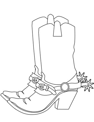 Cowboy boots coloring page free printable coloring pages