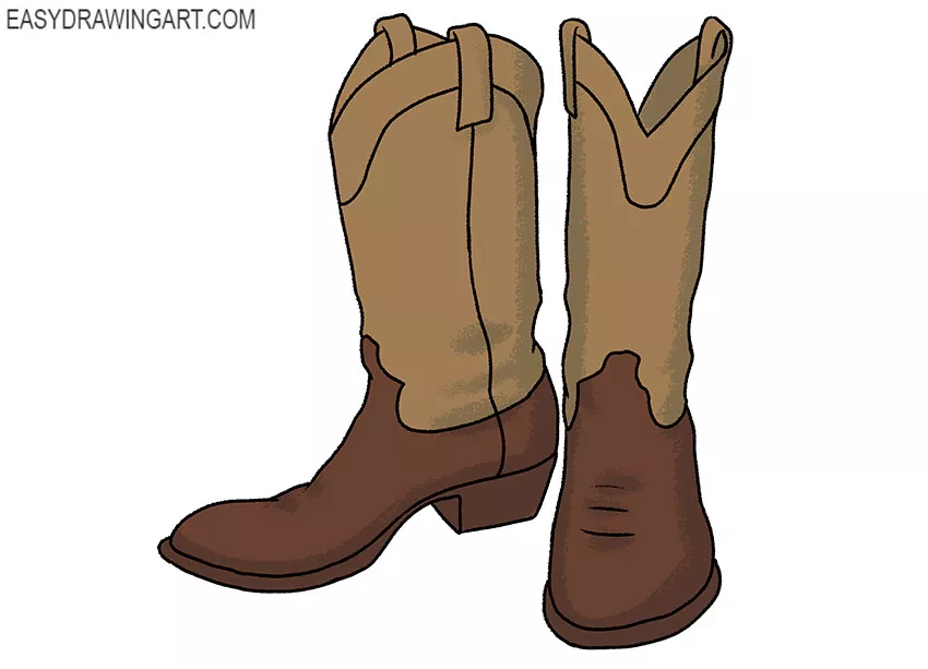 How to draw cowboy boots