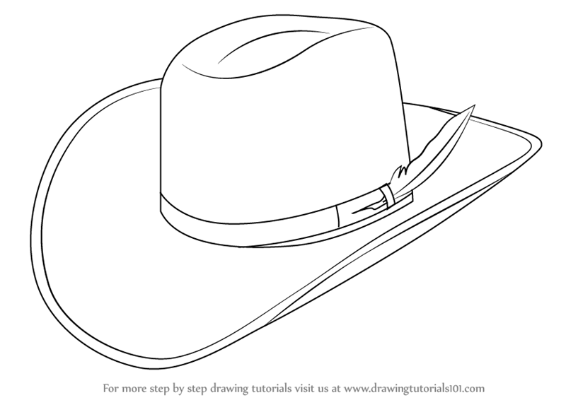 How to draw cowboy hat cowboys step by step