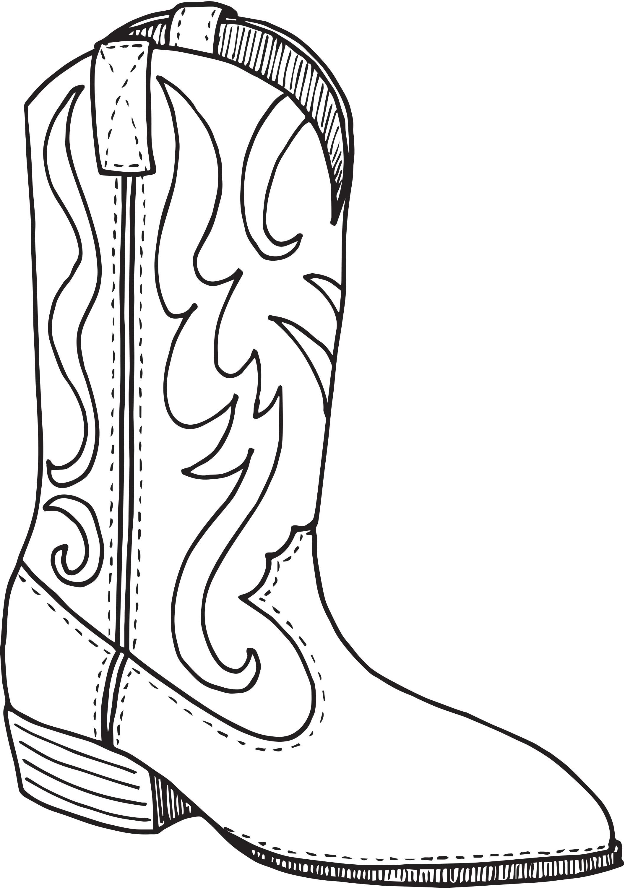 Day cowboy boot coloring page coloring pages coloring pages to print cowboy boots drawing