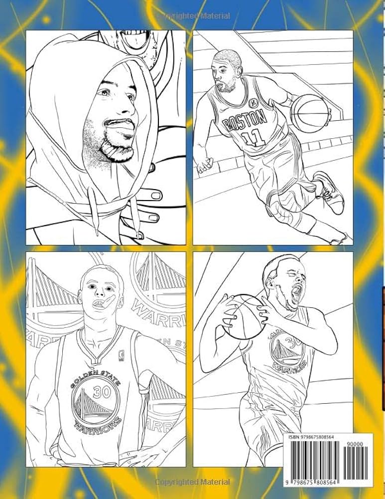 Steph curry coloring book professional basketball player coloring book for adults fans stress relief gift