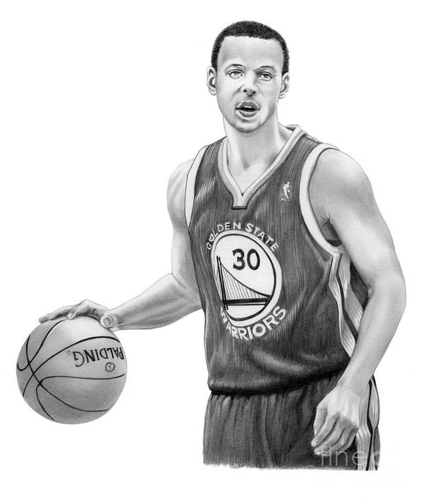 Stephen curry art print by murphy elliott