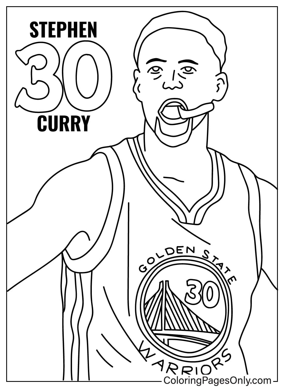 Stephen curry coloring page free