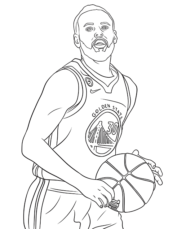 Stephen curry coloring page to print