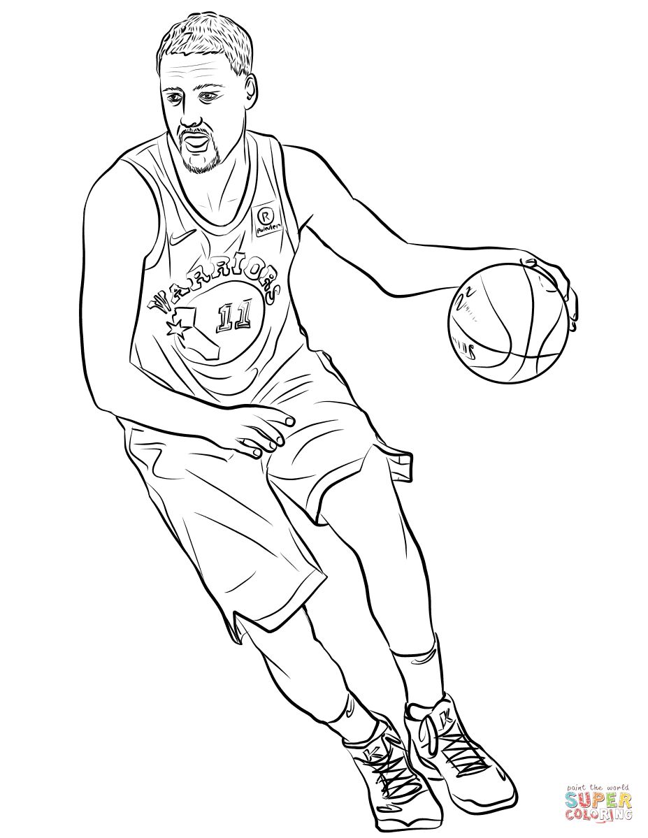 Klay thompson coloring page free printable coloring pages
