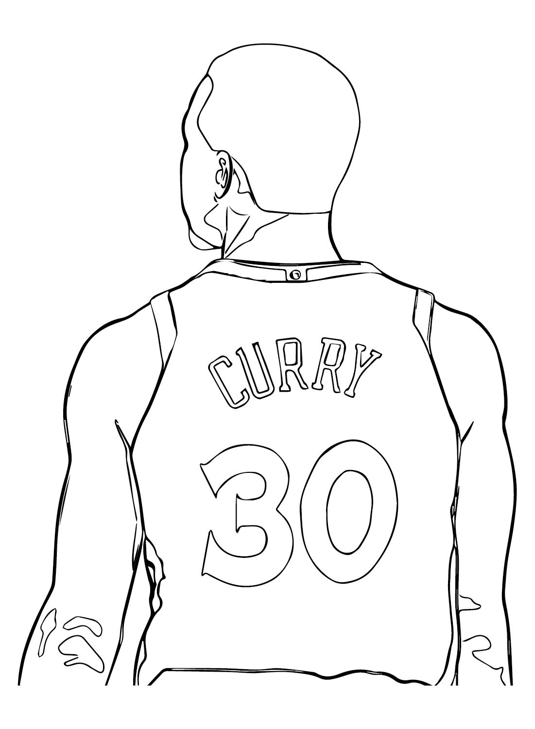 Stephen curry drawing coloring page