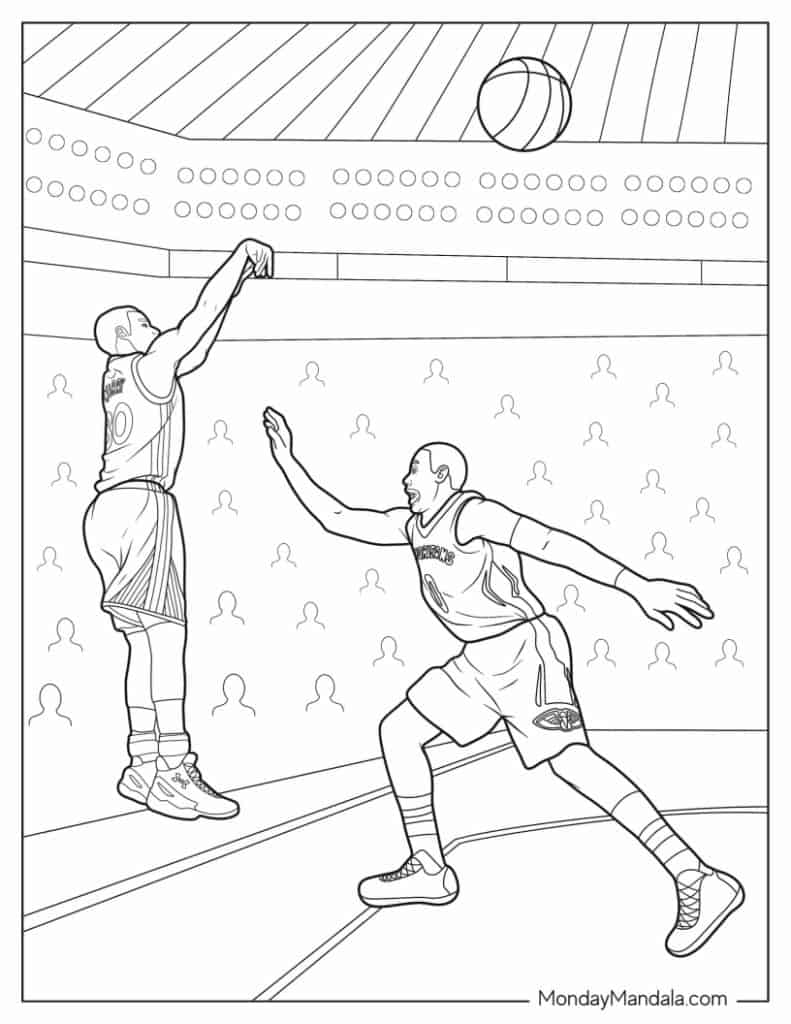 Steph curry coloring pages free pdf printables