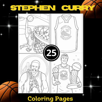 Stephen curry coloring pages celebrate the basketball superstar through artist