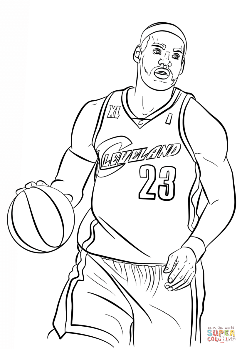 Lebron james coloring page free printable coloring pages