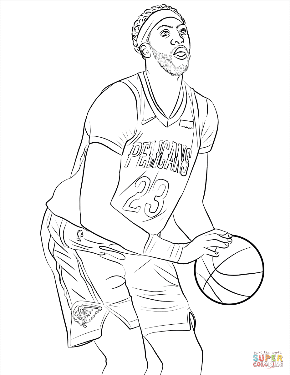 Anthony davis coloring page free printable coloring pages