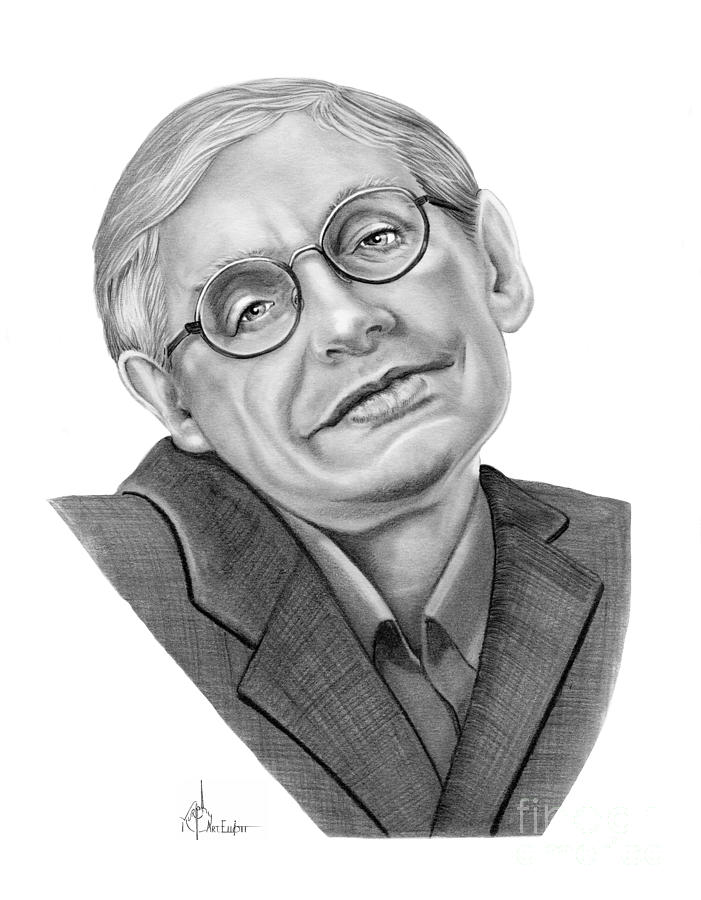 Professor stephen hawkings drawing by murphy elliott