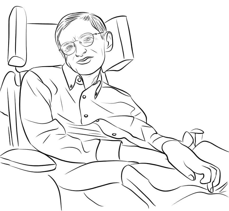 Stephen hawking coloring page