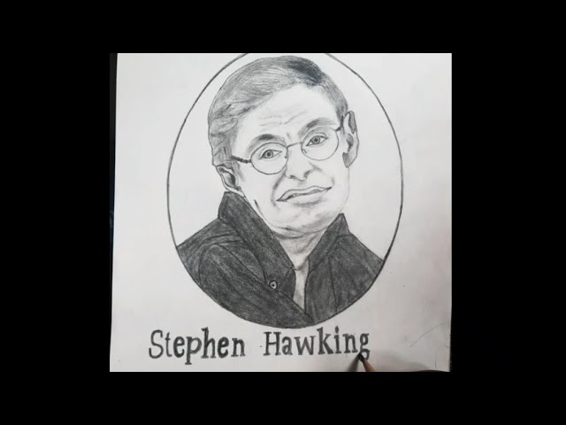 How to draw stephen hawking step by step sketch tutorial for beginners part