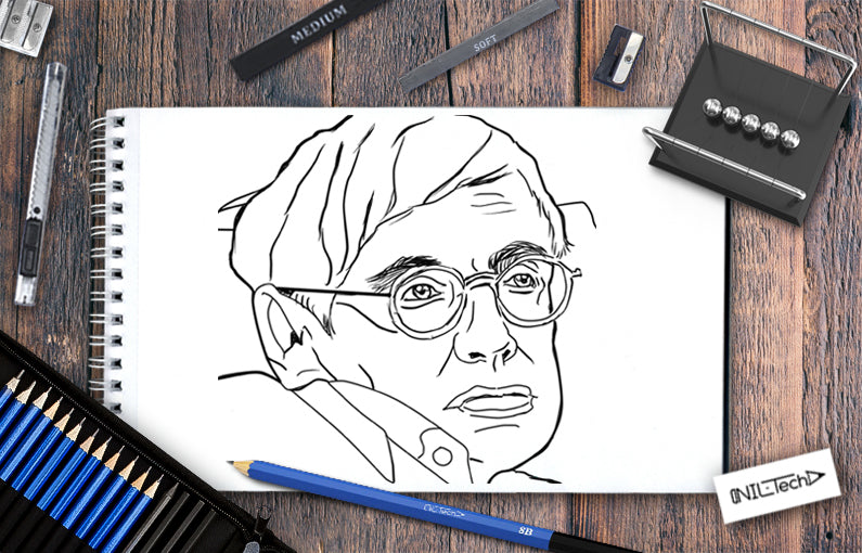 How to draw stephen hawking nil tech