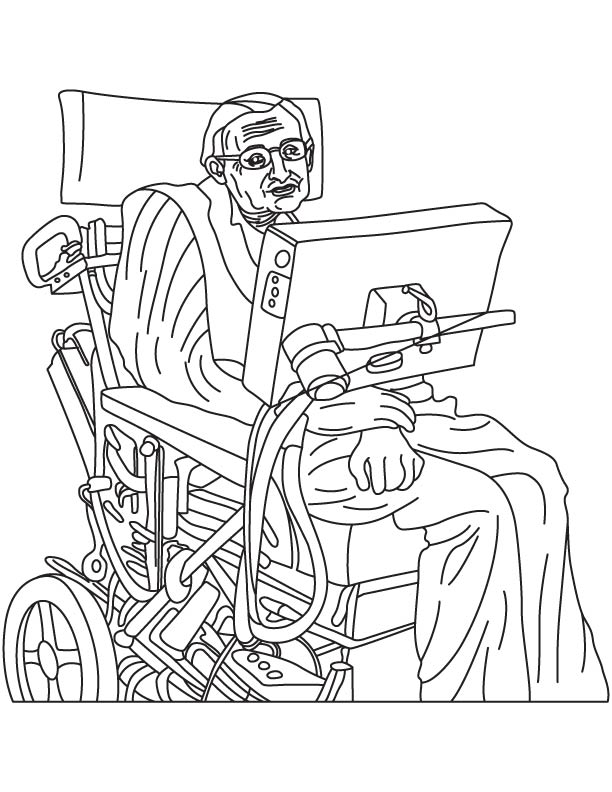 Stephen hawking coloring page download free stephen hawking coloring page for kids best coloring pages